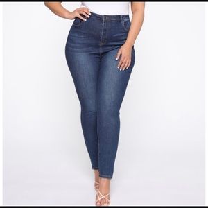 Fashion Nova Jessica II Skinny Jeans - Dark Denim